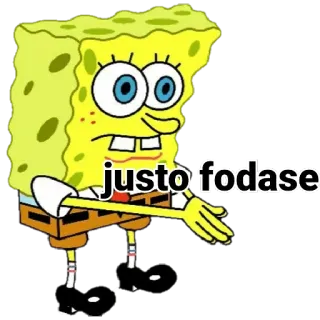 👍 d770314c SpongeBob SquarePants justo fodase 스폰지밥, 만화, 웃긴, 불쾌한, 욕설 telegram sticker
