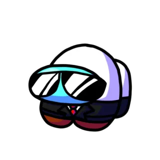🤫 46eda20a Among Us, Imposter, Character, Video Game, Cool, Sunglasses, Crewmate whatsapp sticker