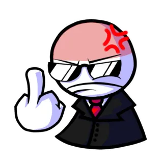 😠 a9dee630 angry, cartoon, middle finger, offensive, attitude, stick figure whatsapp sticker