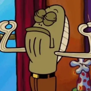 🍔 0b89a282 Dessin animé, Poisson, Spongebob, Personnage telegram sticker