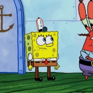 🍔 99339f21 SpongeBob SquarePants Bob l'éponge, Mr. Krabs, dessin animé, nickelodeon, drôle, animé telegram sticker