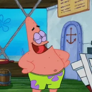 🍔 a0eb4906 Patrick Star SpongeBob SquarePants Patrick, Bob l'éponge, Dessin animé, Nickelodeon, Étoile de mer telegram sticker