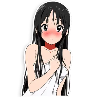 😳 67555a59 アニメ 女の子, タオル, 赤面, 可愛い, カワイイ, 漫画, 女の子 whatsapp sticker