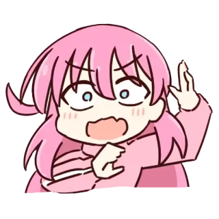 😨 ab5ce8d3 Anime, Boos, Roze haar, Geërgerd, Geschrokken telegram sticker