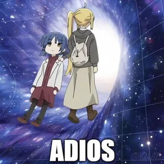 👋 9bf850d1 ADIOS Anime, Despedida, Adiós, Español telegram sticker