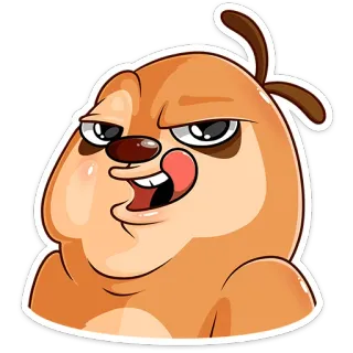 🤪 5317246c Kartun, Anjing, Menjilat, Binatang, Lucu, Meme, Ekspresi telegram sticker