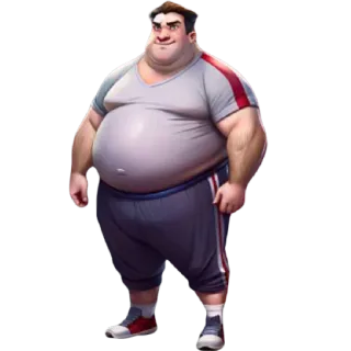 🤢 416d7bde mann, comic, athlet, figur, sport, fitness whatsapp sticker