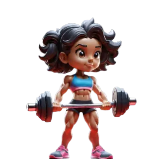 🧸 733269ca Fitness, Gewichtheben, Cartoon, Sport, Muskeln, Training whatsapp sticker