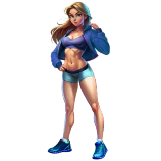 🥰 ea43e9f0 Frau, Fitness, Sport, Athlet, Übung, Muskeln, Mädchen whatsapp sticker