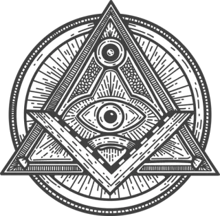 👁 81425226 Oeil de la Providence, Oeil qui voit tout, Maçon, Franc-maçon, Société secrète, Symbole telegram sticker