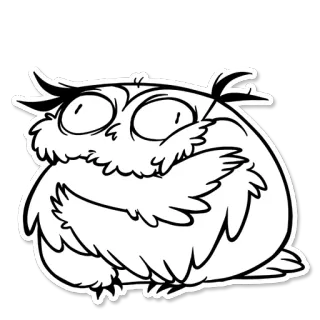 💊 7e90fccb Eule, Vogel, Cartoon, Tier, Aufkleber, Illustration telegram sticker
