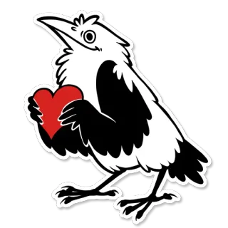 ❤ f05a7964 vogel, herz, liebe, cartoon, tier, aufkleber telegram sticker