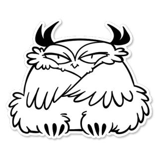 😼 f8a048cd eule, cartoon, tier, vogel, aufkleber, weiss, schwarz, vektor telegram sticker