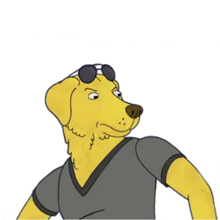 💪 41168bd0 dog, sunglasses, cartoon telegram sticker