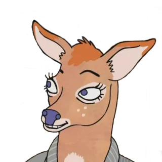 😊 c9263122 Joey Pogo BoJack Horseman deer, character, cartoon, animal, Joey Pogo, BoJack Horseman telegram sticker