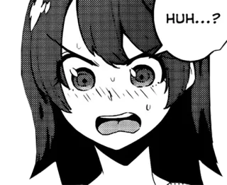 🤔 2ff167ef HUH...? อนิเมะ, มังงะ, ห๊ะ?, คำถาม, ตกใจ, สับสน telegram sticker