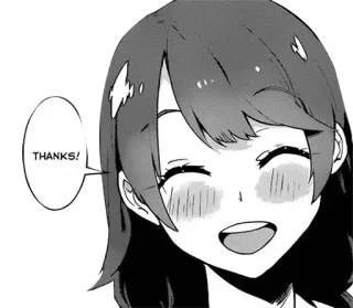 😁 6e3b8ee1 THANKS! อนิเมะ, มังงะ, ขอบคุณ, ขอบคุณ, มีความสุข, ยิ้ม telegram sticker