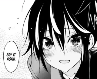 😘 0eb07c19 SAY IT AGAIN. Anime, Manga, Teks, Anak laki-laki, Ulangi lagi telegram sticker