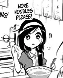🍜 6feea30f MORE NOODLES PLEASE! Anime, Manga, Mie, Makanan, Lucu, Kawaii, Permintaan telegram sticker