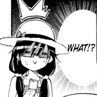😅 cff8575b WHAT!? Anime, Manga, Terkejut, Topi, Lucu, Pertanyaan, Tanda seru telegram sticker