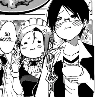 🍛 ff08136e SO GOOD... Anime, Manga, Maid, Makanan, Sumpit telegram sticker