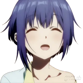 😆 1316f15a อนิเมะ, ผู้หญิง, ยิ้ม, มีความสุข, น่ารัก, ร่าเริง telegram sticker