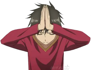 🙇‍♂ 134727a6 อนิเมะ, เศร้า, คำอธิษฐาน, คำนับ, ขอร้อง telegram sticker