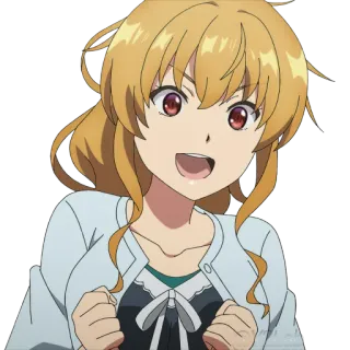 🤗 4225abe6 อนิเมะ, ตัวละคร, ยิ้ม, ผู้หญิง, แอนิเมชั่น, การ์ตูน telegram sticker