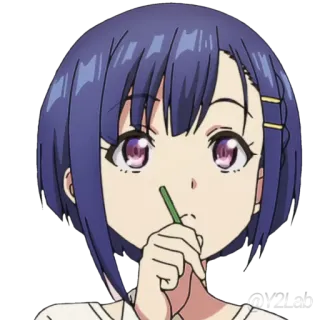 🤔 75e80220 อนิเมะ, ผู้หญิง, ตัวละคร, แอนิเมชั่น telegram sticker