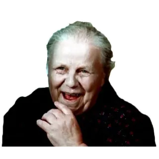 😂 6d13e54c mujer mayor, anciana, retrato, sonriendo, abuela telegram sticker