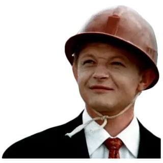 😎 8559df46 hombre, casco, construcción, traje, ingeniero, trabajador, empresario telegram sticker