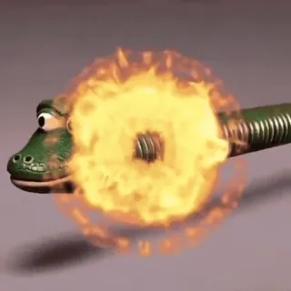 🐊 5f3218cd crocodile, fire, cartoon, animated whatsapp sticker