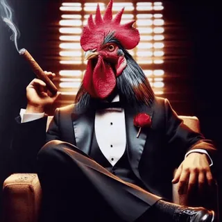 😏 73f83a66 rooster, chicken, cigar, smoking, mafia, suit, gangster, animal, funny whatsapp sticker