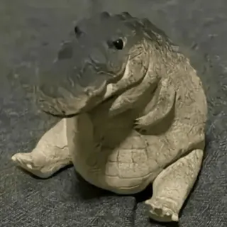 🐊 d08aaa66 hippo, animal, statue, toy whatsapp sticker