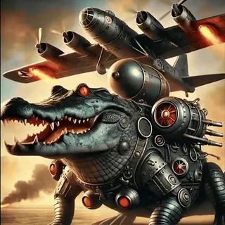 🐊 e1b6df17 airplane, alligator, mechanical, war, steam, aircraft whatsapp sticker