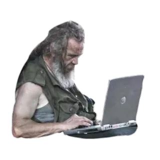 💻 a526e75f 男人, 电脑, 笔记本电脑, 互联网, 科技, 无家可归者 telegram sticker