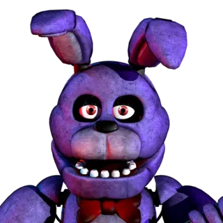 😀 3019b5f9 Bonnie Five Nights at Freddy's 电子玩偶, 兔子, 紫色, 电子游戏角色, 恐怖 telegram sticker