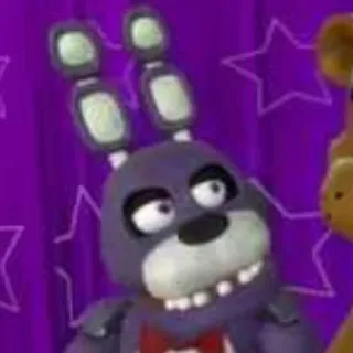 🧐 7104b491 Bonnie Five Nights at Freddy's 电子游戏, 机械玩偶, 紫色, 兔子, 恐怖, fnaf telegram sticker