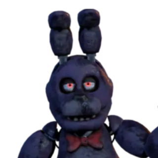 😕 928412e2 Bonnie Five Nights at Freddy's 邦尼, Five Nights at Freddy's, 电子机械玩偶, 恐怖, 游戏角色 telegram sticker