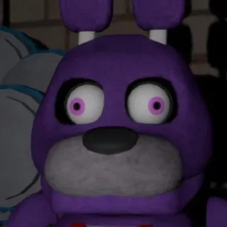 🤯 fd50ae5c Bonnie Five Nights at Freddy's 电子玩偶, 紫色, 兔子, 恐怖, 游戏, FNAF telegram sticker