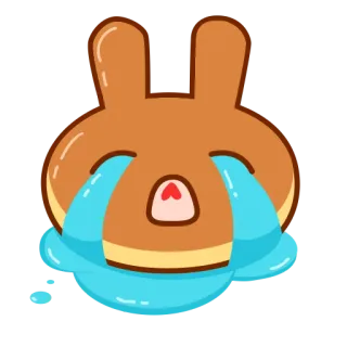 😭 a3c2f325 울음, 슬픔, 토끼, 이모티콘, 눈물, 만화 telegram sticker