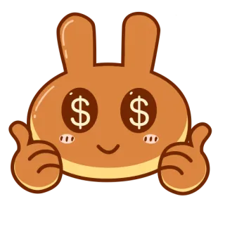 👍 b5d90c7c 토끼, 돈, 달러, 만화, 귀여운, 이모지 telegram sticker