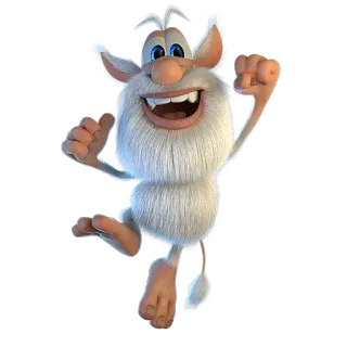 😃 0108f97e Booba Cartoon, Animation, Weiß, Niedlich, Lustig telegram sticker