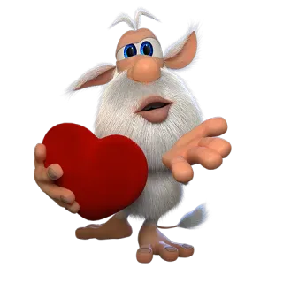 😘 6fddf47a Booba booba, Cartoon, animiert, Herz, Liebe telegram sticker