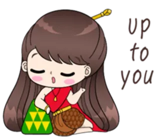 💁 38e5684c Up to you Dibujo animado, Personaje, Tradicional, Lindo, A tu elección whatsapp sticker