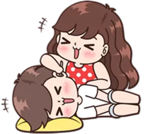 😀 fab202e1 Мультфильм, Пара, Любовь, Отношения, Милый, Стикер whatsapp sticker