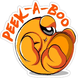 🙈 69b6e3f5 PEEK-A-BOO จ๊ะเอ๋, การ์ตูน, น่ารัก, ตา, ตลก, เล่น telegram sticker