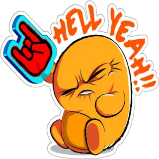 🤗 6bcc39ef HELL YEAH!! การ์ตูน, ปีศาจ, ร็อกแอนด์โรล, การเฉลิมฉลอง, เย้, เจ๋ง, ความบันเทิง telegram sticker