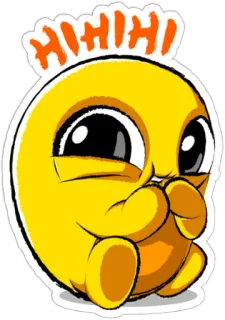 😁 e0211d11 HIHIHI อีโมติคอน, อิโมจิ, สีเหลือง, การ์ตูน, hihihi, หัวเราะ telegram sticker