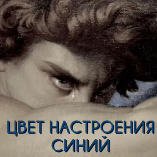 👤 4a3930f5 ЦВЕТ НАСТРОЕНИЯ СИНИЙ bleu, humeur, couleur, russe, texte, pleurer whatsapp sticker